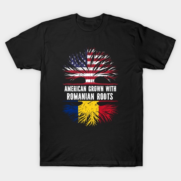 American Grown with Romanian Roots USA Flag T-Shirt by silvercoin